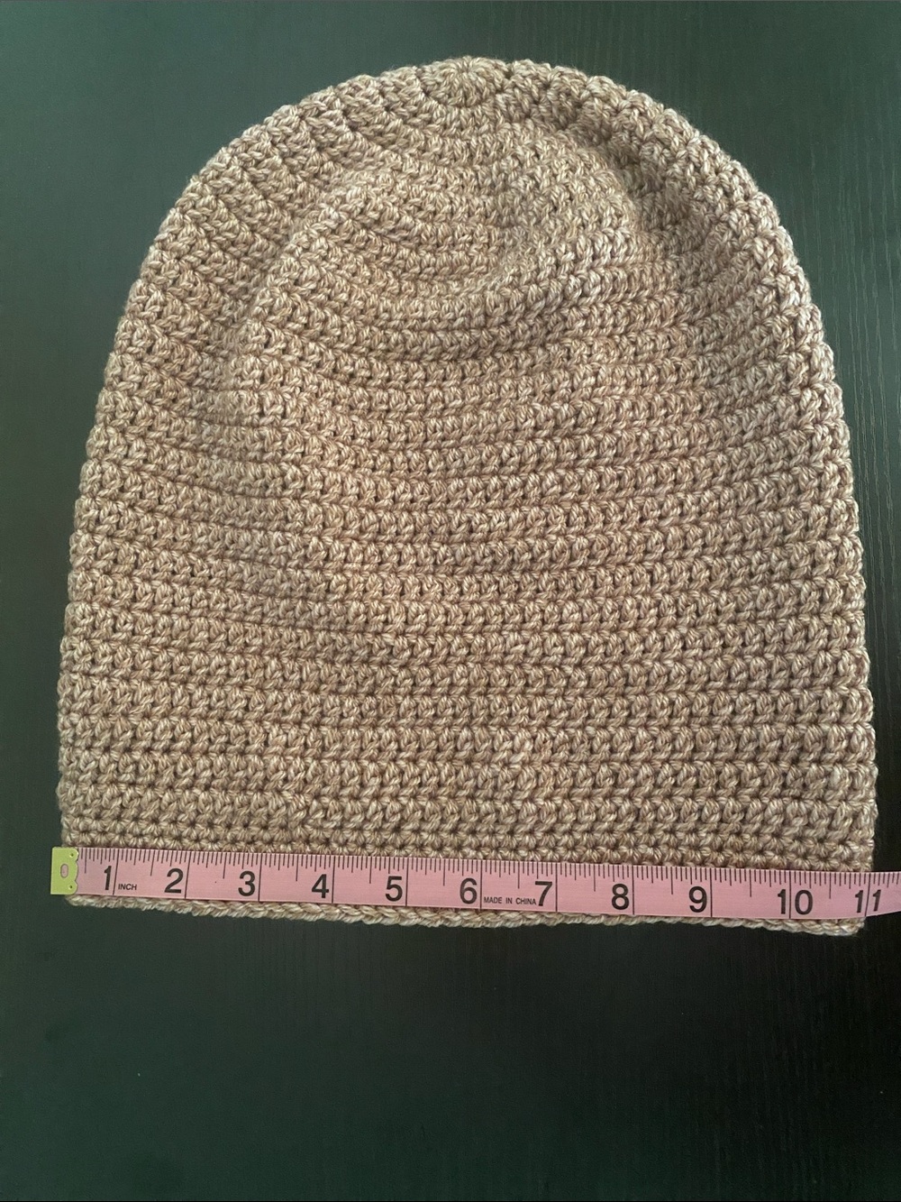 Women's Crochet Slouch Beanie - Blush Pink - Picture 6 of 8